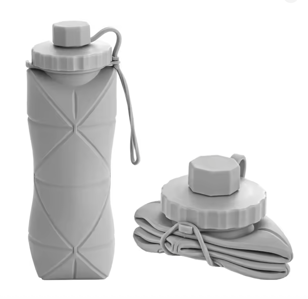 Opvouwbare siliconen waterfles 600ml