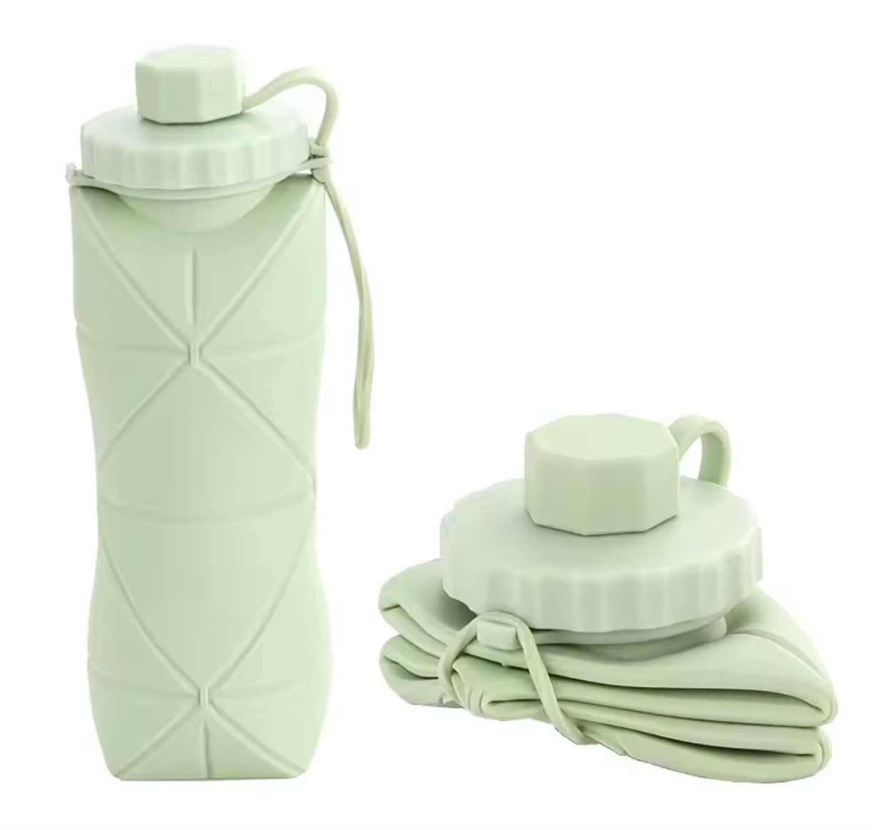 Opvouwbare siliconen waterfles 600ml