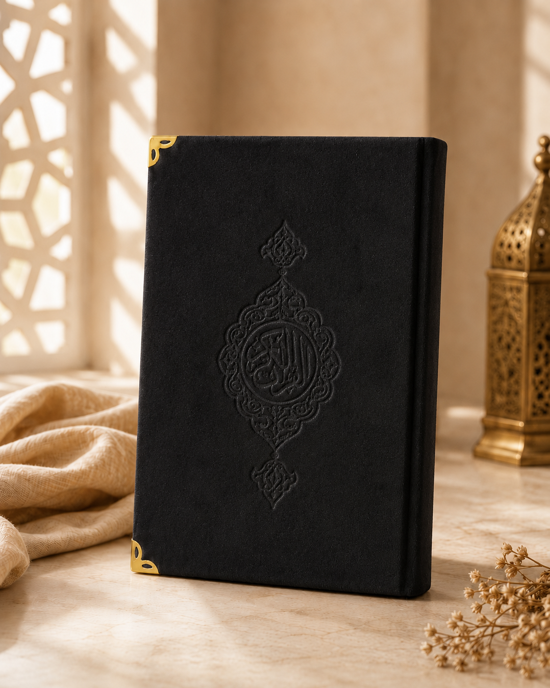 velvet luxe Koran - Zwart