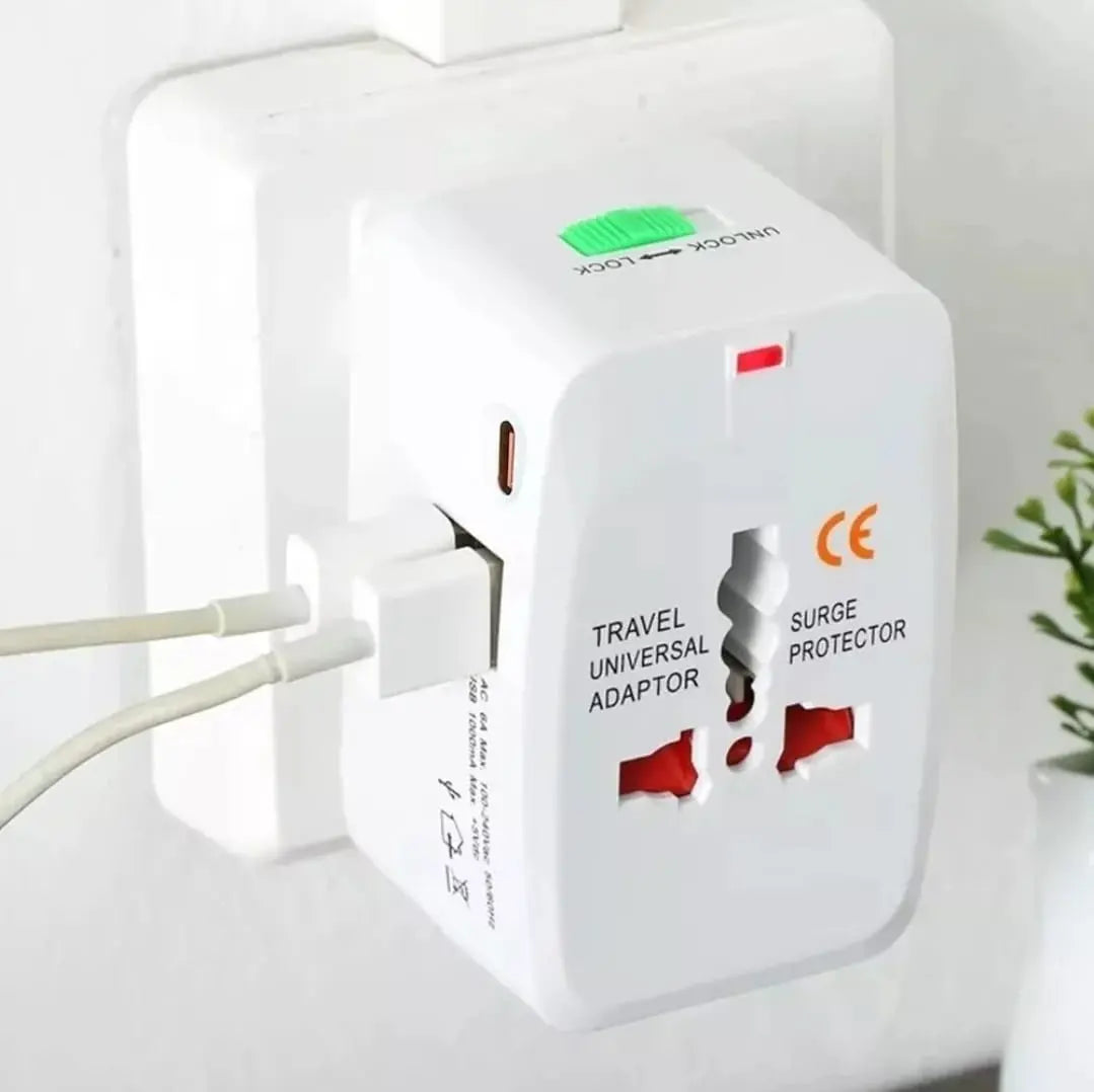 Wereldstekker Saudie Arabië (G-stekker) incl. usb-c ingang