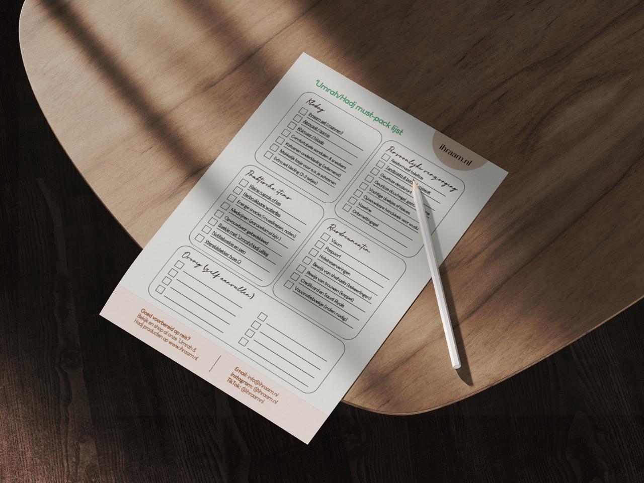 Gratis: Umrah & Hadj Checklist (PDF) - Goed voorbereid op reis