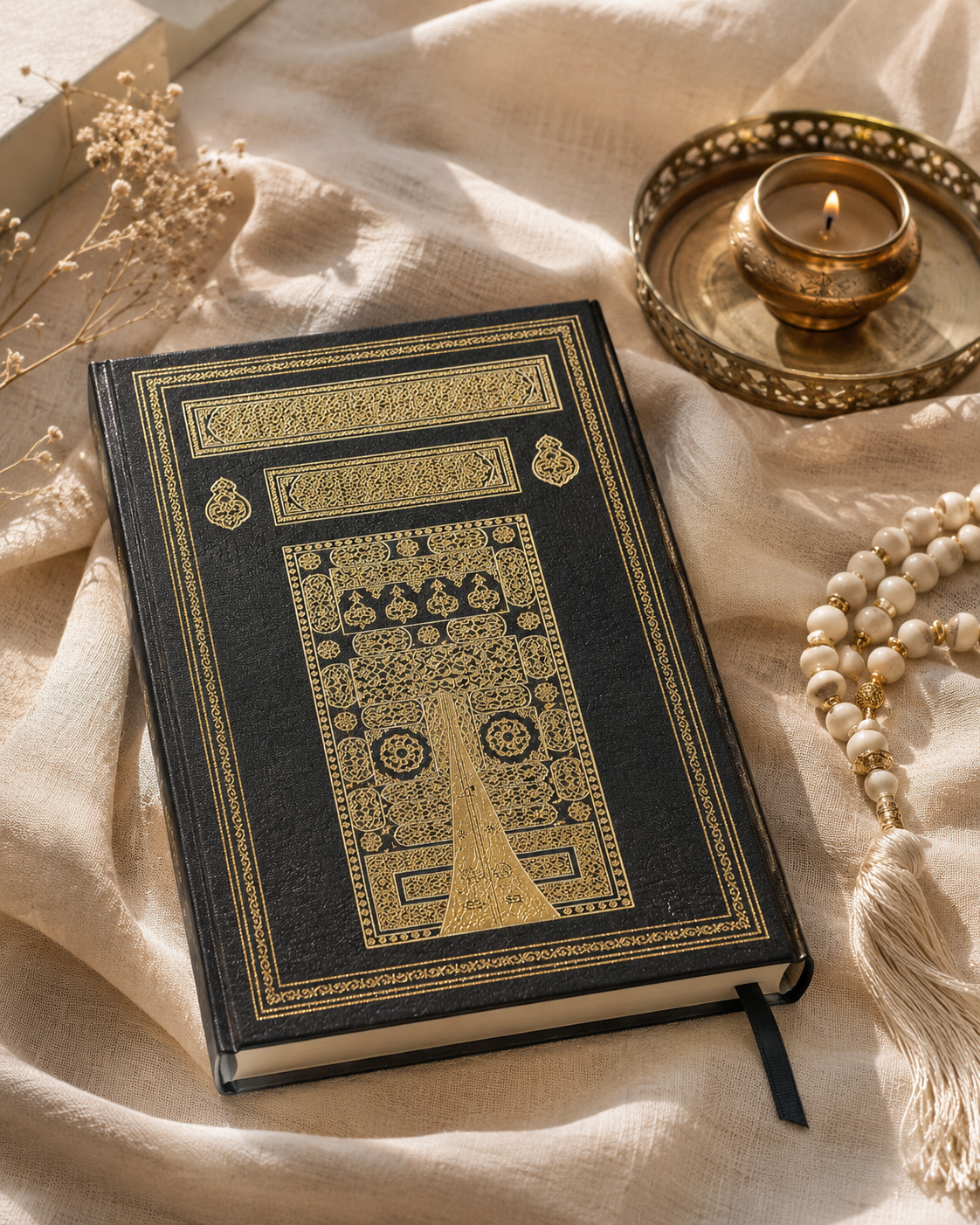 Zwarte Koran met Ka'bah design