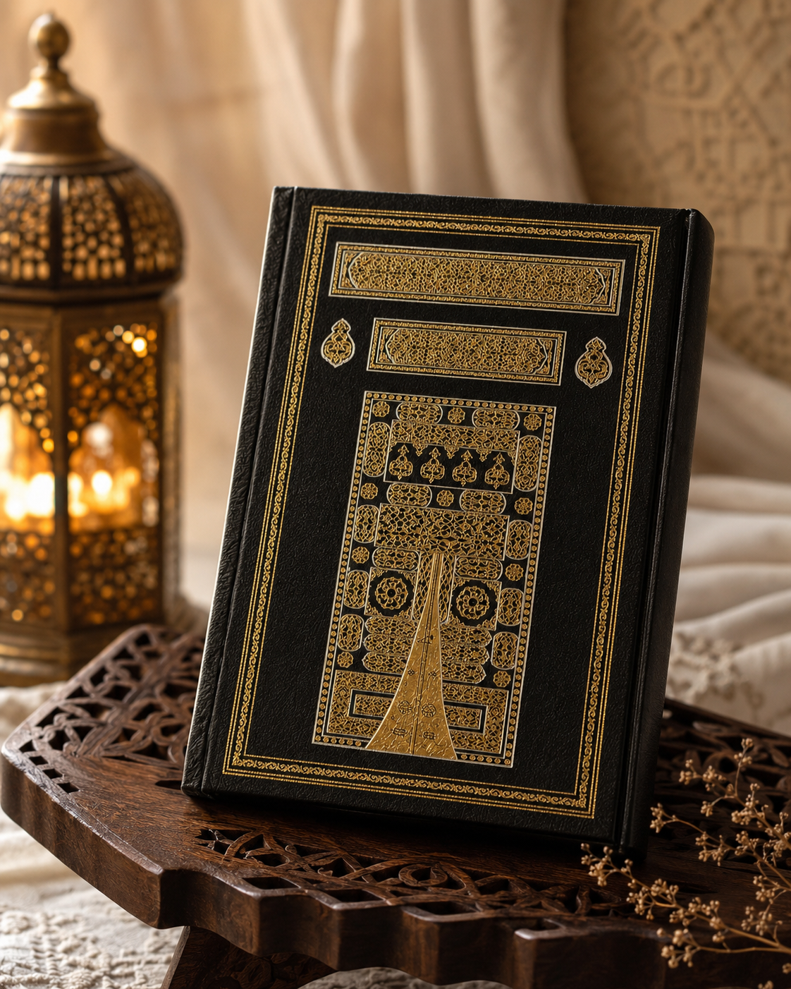 Zwarte Koran met Ka'bah design